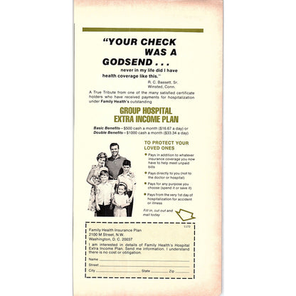 Family Health Ins Plan Washington DC 1972 Ad AF3-16