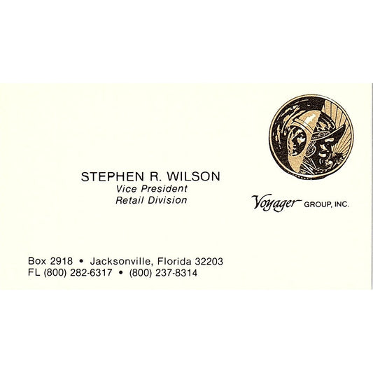 Stephen R Wilson Voyager Group Jacksonville FL Vintage Business Card SD9-B9