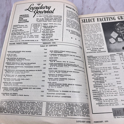 Giant 30 Inch Amethyst Cluster Brazil - Lapidary Journal Magazine - Feb 1970 M28