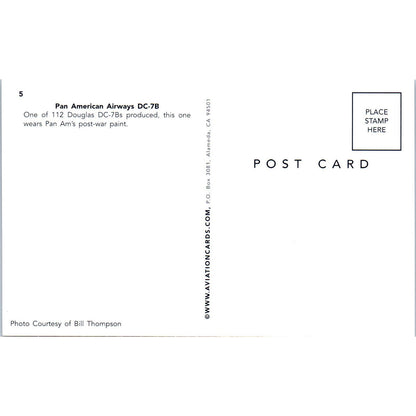 Pan American Airways DC-7B Vintage Postcard PC1