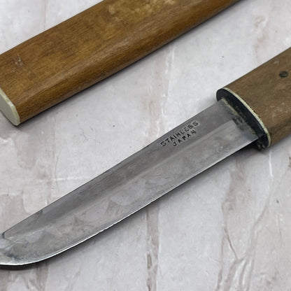 Vintage Miniature Japanese Samurai Letter Opener With Bamboo Scabbard SB3