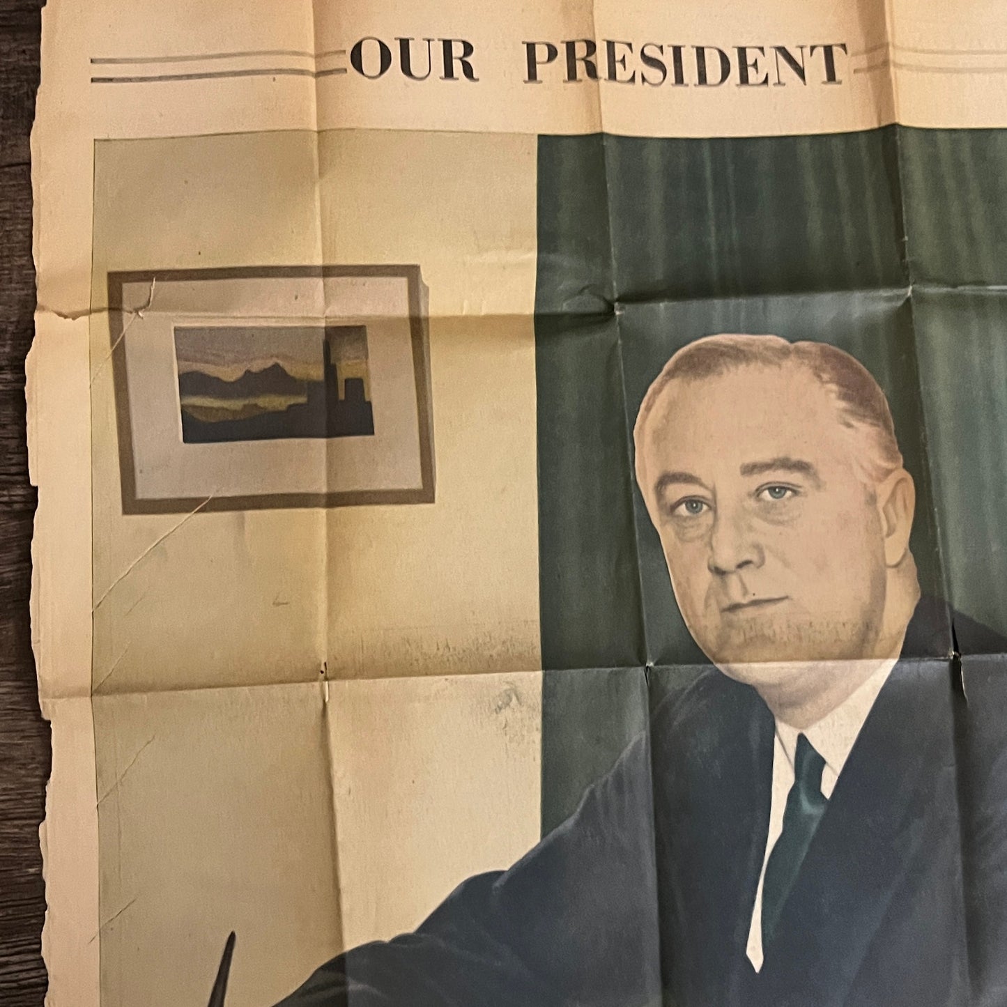 Portrait of Franklin Delano Roosevelt Los Angeles Examiner 1936 V1-9