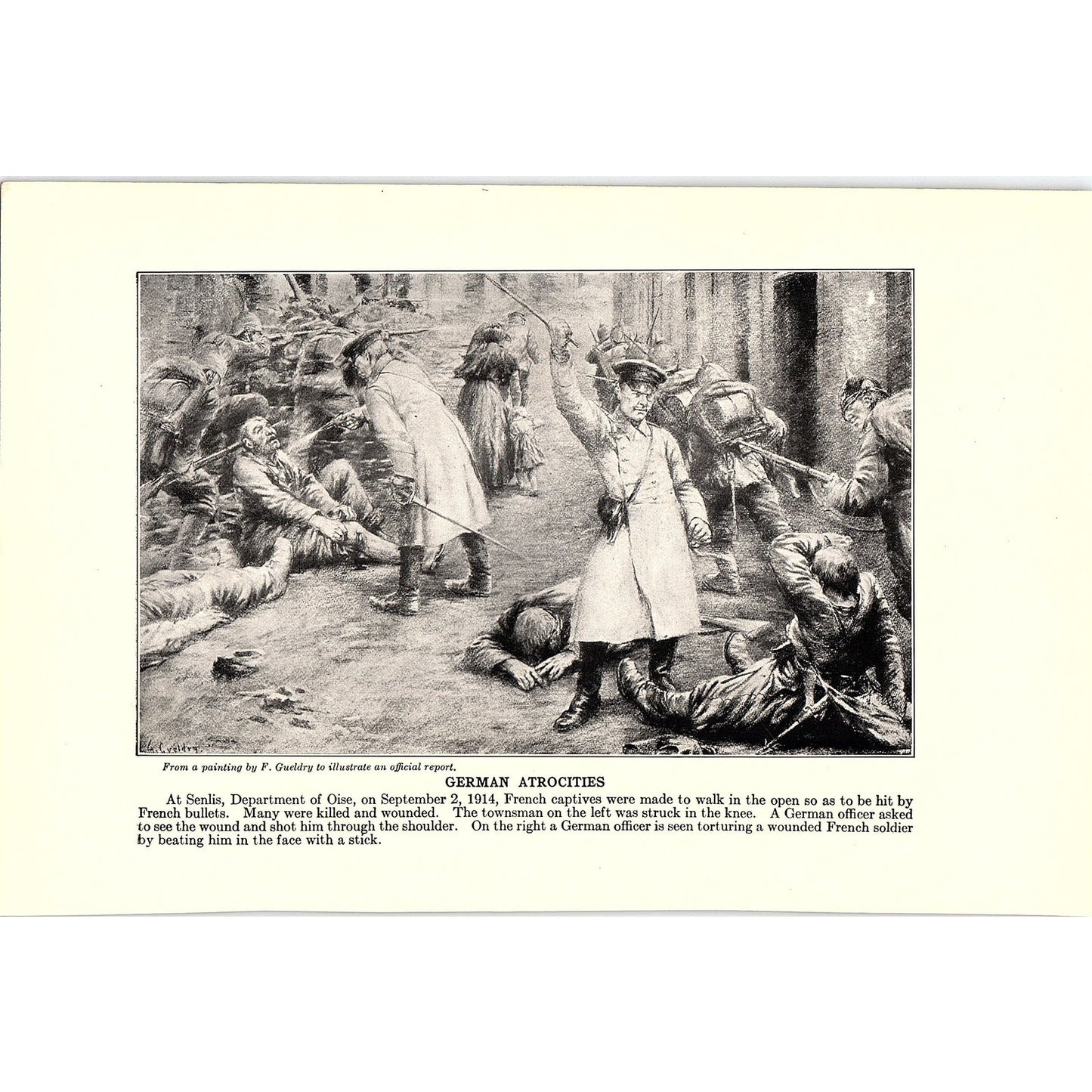 German Atrocities, Gen Von Bissing, Gen Von Tirpitz 1919 WWI Print AG1-2