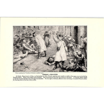 German Atrocities, Gen Von Bissing, Gen Von Tirpitz 1919 WWI Print AG1-2