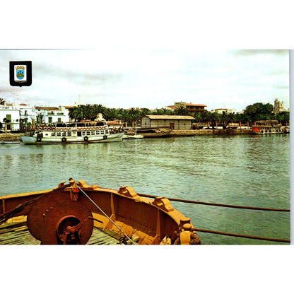Puerto De Santa Maria Cadiz Rio Guadalete Vintage Postcard PD1