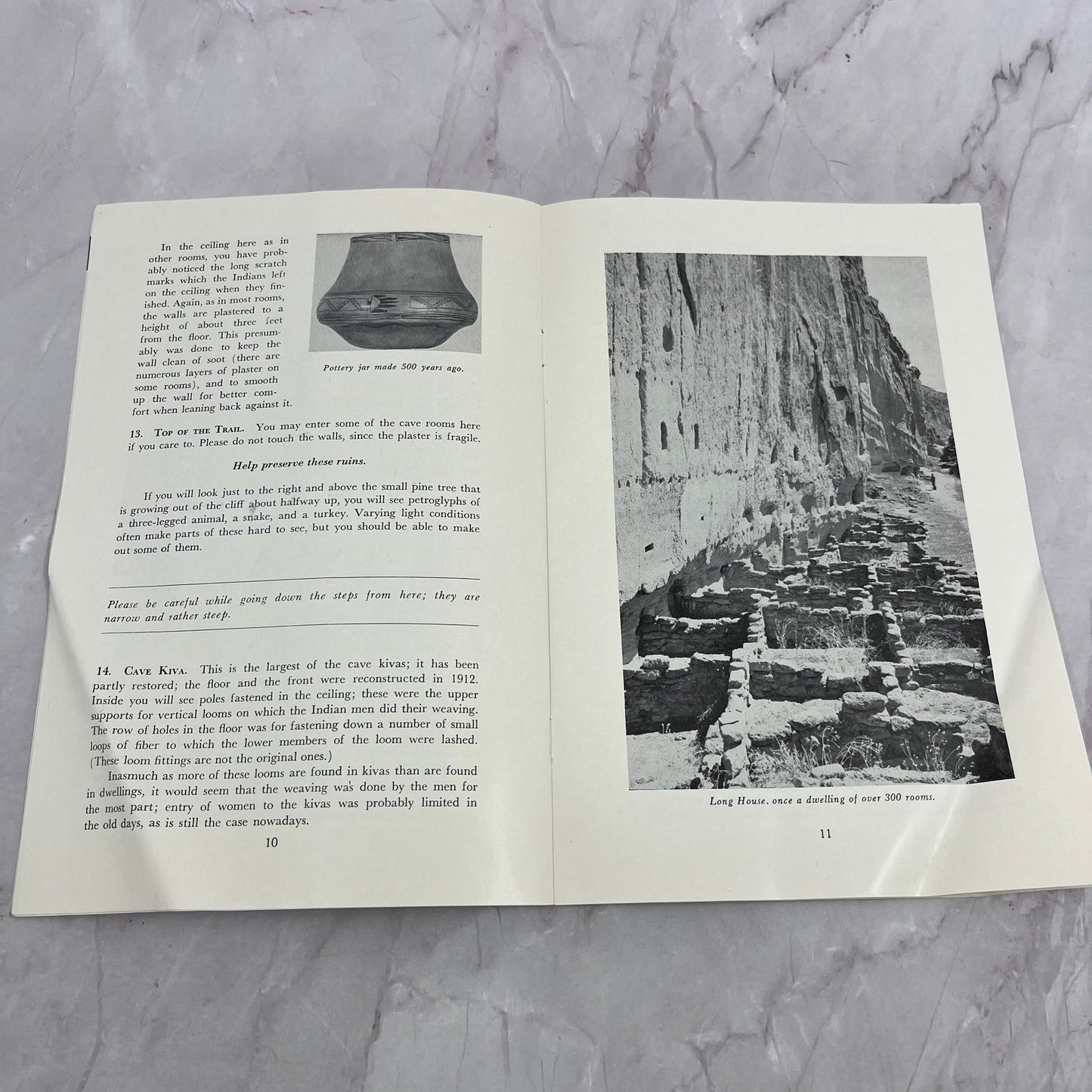 1950s The Trail to Frijoles Ruins Bandelier Monument Globe AZ Booklet TC5-LP1