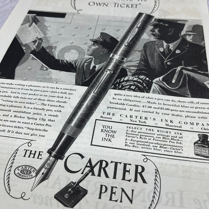 Carter's Ink Company Carter Fountain Pen 1928 Original Advertisement FL6-8