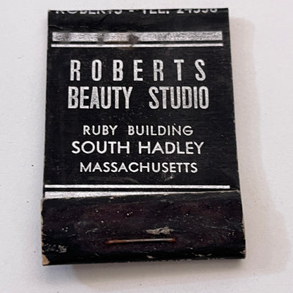 Roberts Beauty Studio South Hadley MA Vintage Matchbook Cover TB8-MB3-7