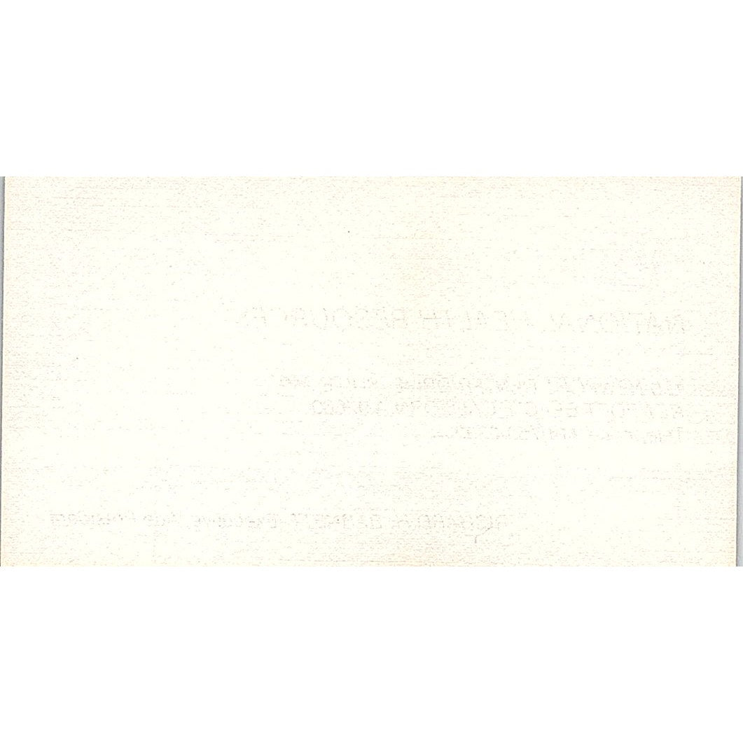 Richard H Barnett National Health Resources Newport Beach Business Card SD9-B10