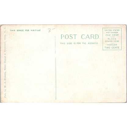 Bridge Square & Powers New Store Thompson Block Ilion NY Original Postcard PC9