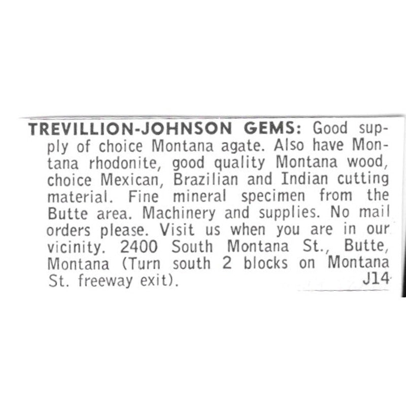 Trevillion-Johnson Gems Butte Montana Ad AF8-S21