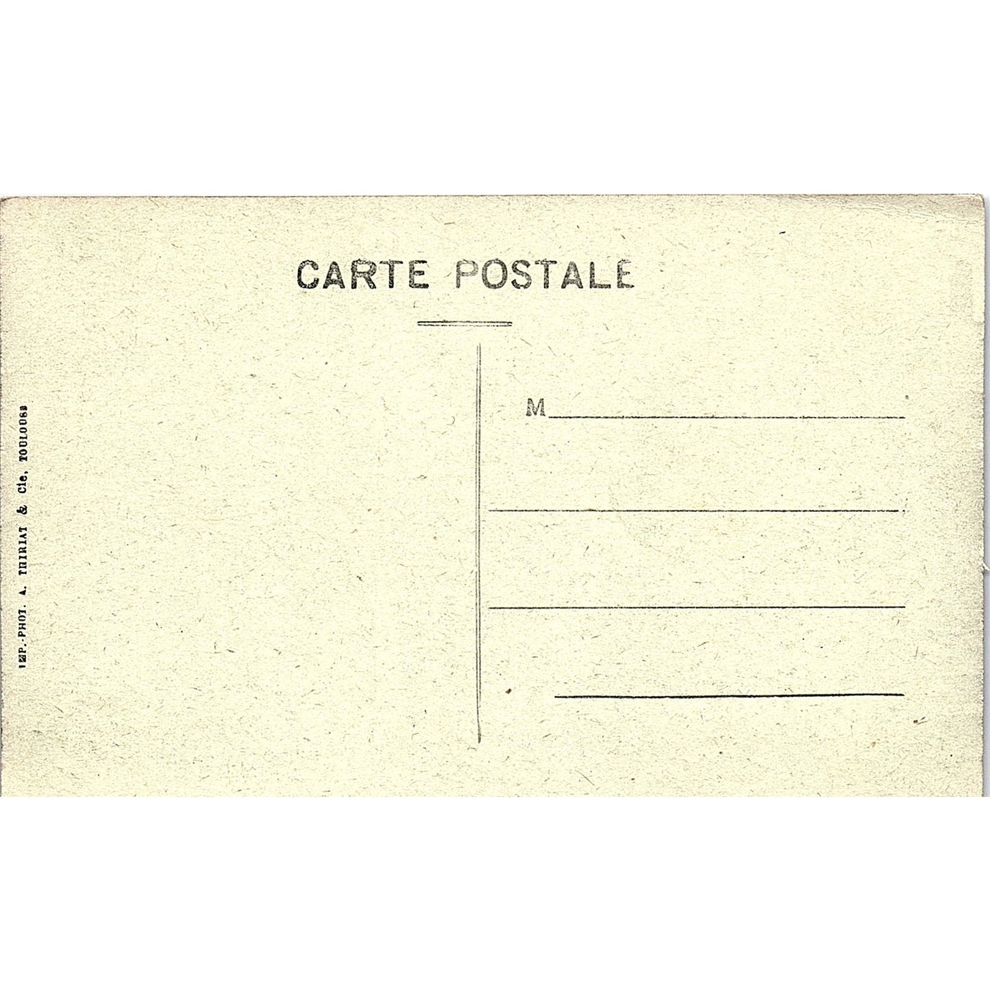 Caserne Baraguey D'Hilliers Boulevard Thiers French Antique Postcard PE11