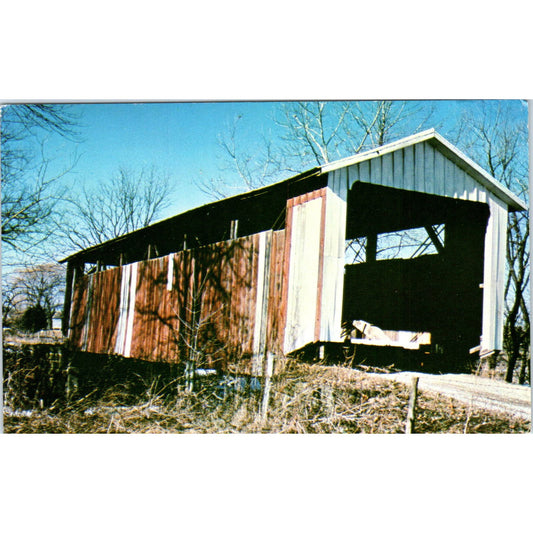 Fairfield County #10 Ohio Poplar Creek Jon Bright Covered Bridge Postcard PC6