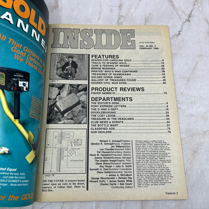 1989 Feb - Treasure Magazine - Treasure Hunting Prospecting Metal Detector M16