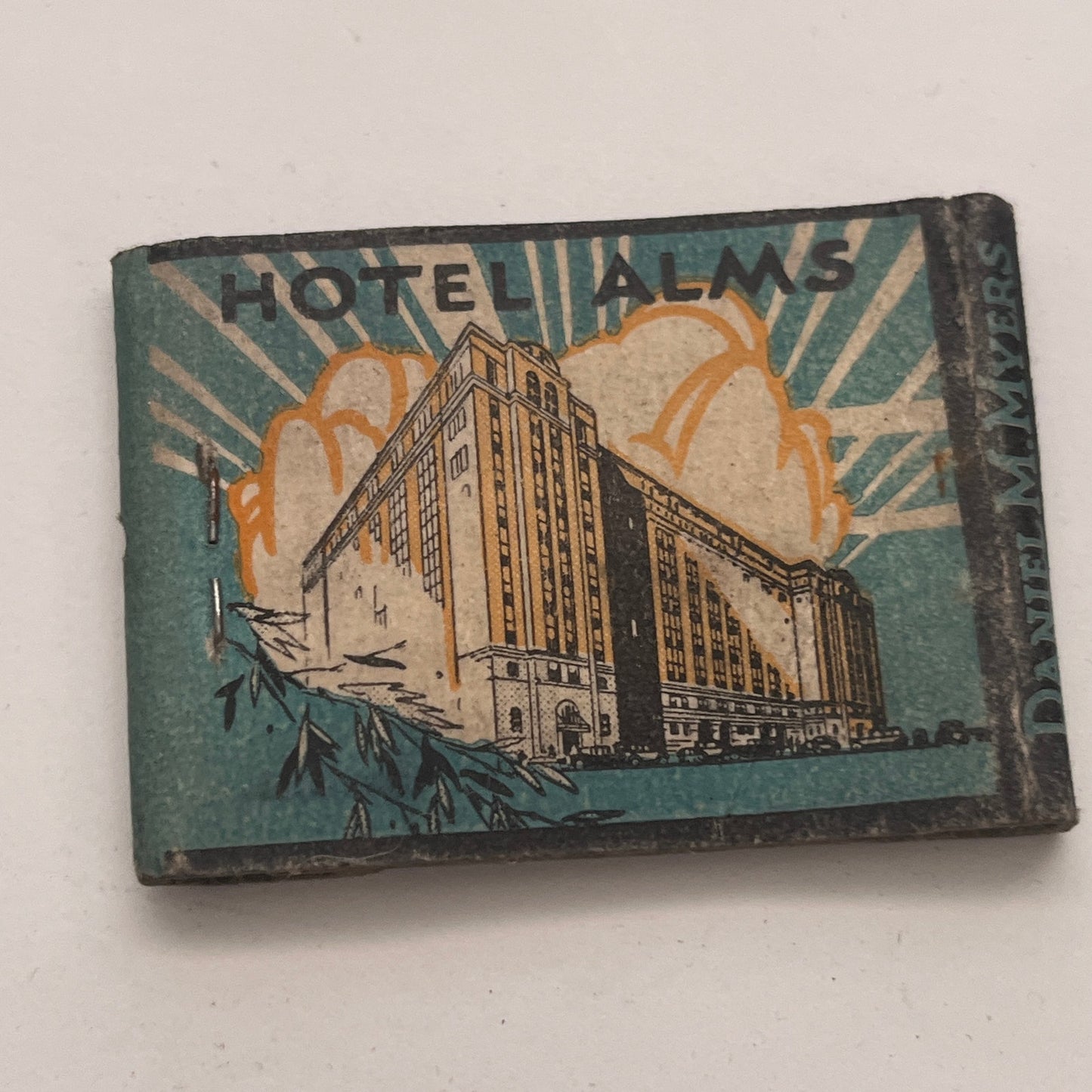 Hotel Alms Victory Parkway Cincinnati Vintage Matchbook Cover TB8-MB2-7