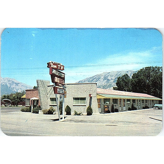 1950s Hillcrest Motel Business Card Provo Utah AF9-S5