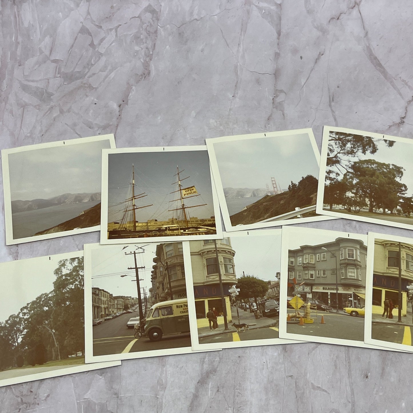 1970s Lot of 9 Original San Francisco Photos Ashbury Golden Gate Bridge TJ5-EL