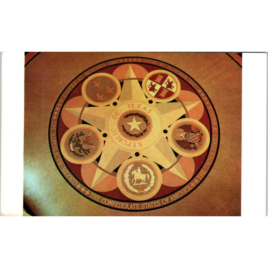 Terrazzo Floor of the Rotunda at Austin Texas State Capitol Vintage Postcard PE6