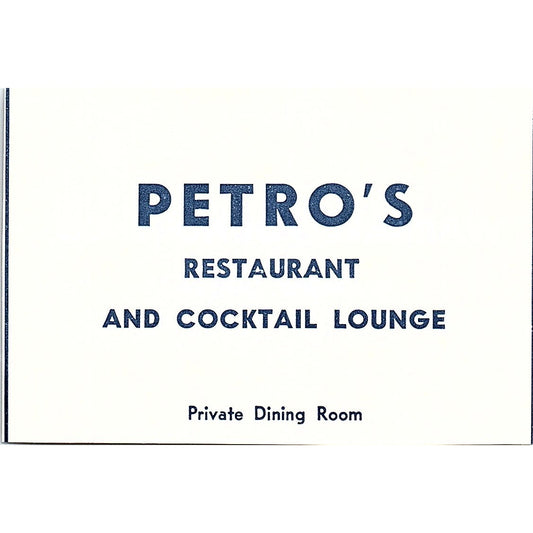 Petro's Restaurant and Cocktail Lounge Fort Wayne Indiana 1964 Ad AG1-M5
