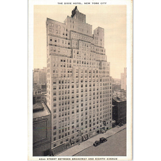 The Dixie Hotel New York City 42nd St. Vintage Postcard PC8