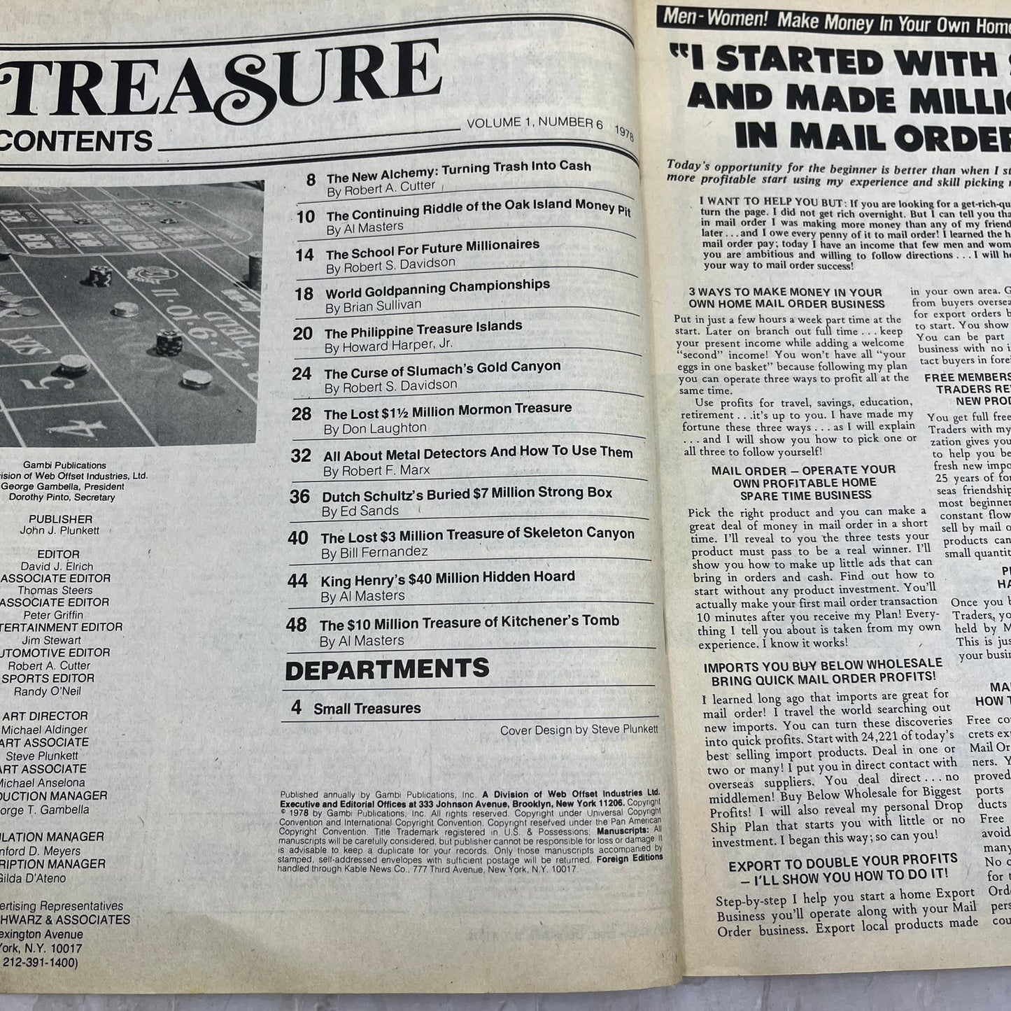 1978 Saga's Special Treasure Hunting Magazine Guide to Metal Detectors M19