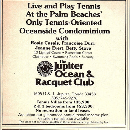 Carroll Reed Tennis Catalog Conway NH 1977 Ad AF3-M2