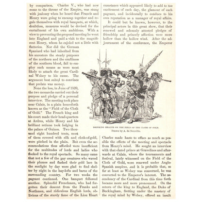 Landing of the English Fleet With Henry VIII at Calais Th Weber 1911 Print AF5-8