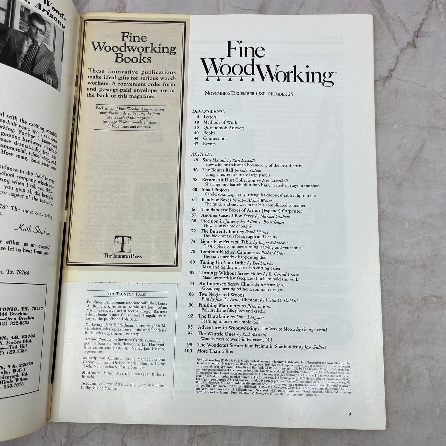 Sam Maloof - Nov/Dec 1980 No 25 - Taunton's Fine Woodworking Magazine M33