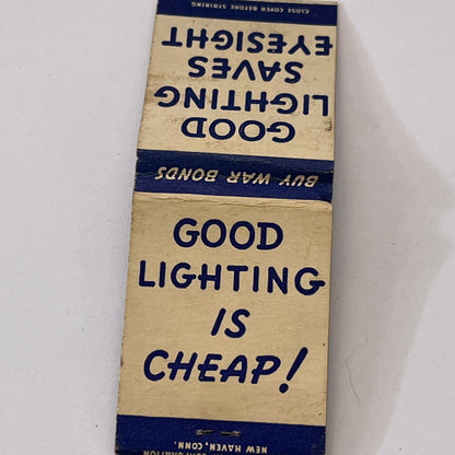WWII Mazda Lamps Buy War Bonds Vintage Matchbook Cover TB6-MB1-7