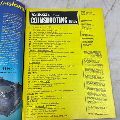 1985 Fall - Western & Eastern Treasures Coinshooting Guide Magazine M20