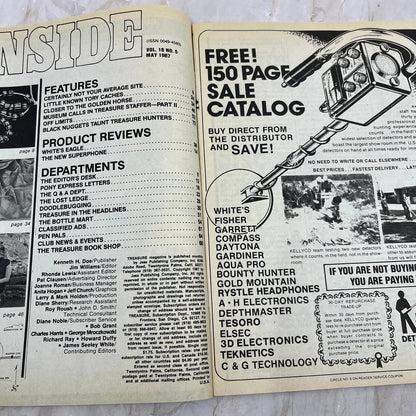 1987 May - Treasure Magazine - Treasure Hunting Metal Detecting Gold Coins M10