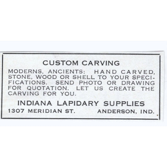 Indiana Lapidary Supplies Anderson Indiana 1964 Magazine Ad AK6-S4