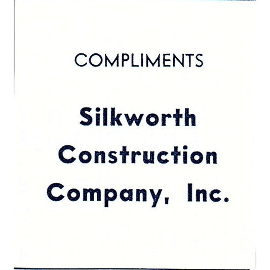 Silkworth Construction Company Inc Fort Wayne Indiana 1964 Ad AG1-S11