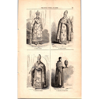 The Holy Week at Rome - Roman Catholic - 3 Pages 1854 Article I19