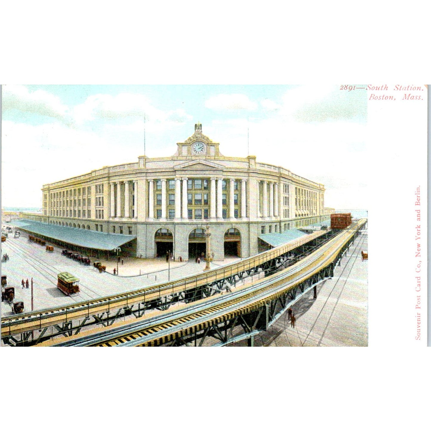 c1905 South Station Boston MA Original Postcard PC9