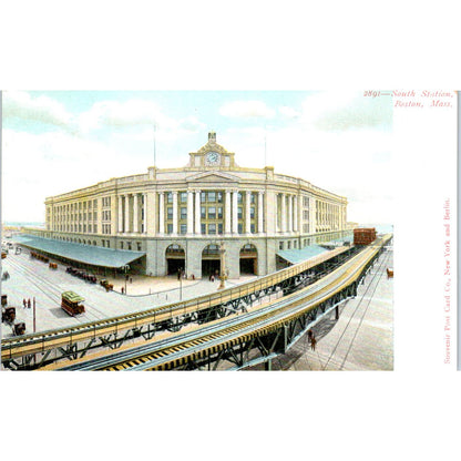 c1905 South Station Boston MA Original Postcard PC9