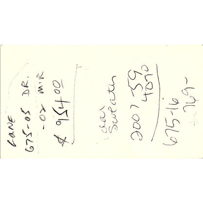 Fedco Inc Furniture Verne E. Williams Cerritos CA Vintage Business Card SF3-B2