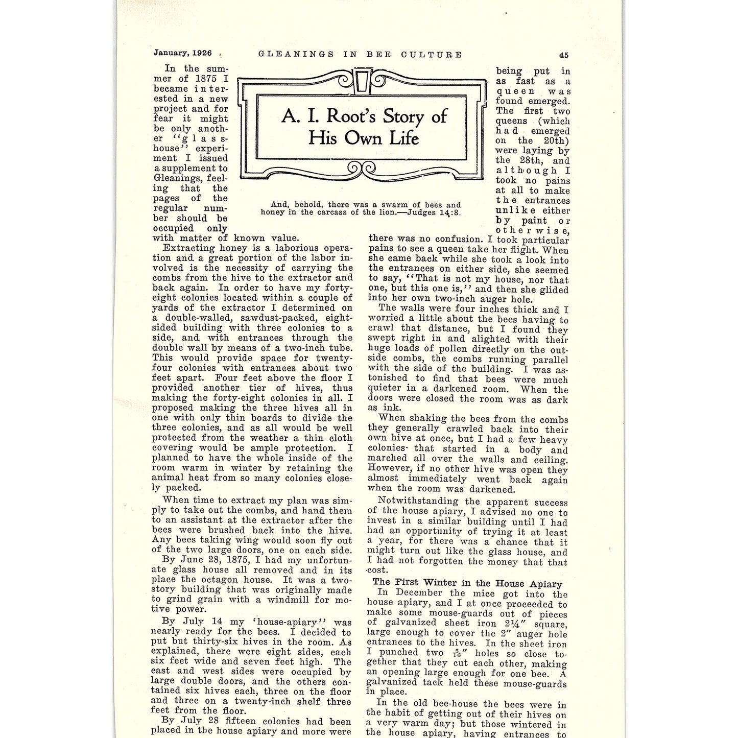 A.I. Root's Story of His Own Life 1926 Article AG3-9