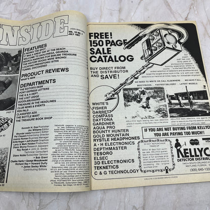 1987 July - Treasure Magazine - Treasure Hunting Metal Detecting Gold Coins M10