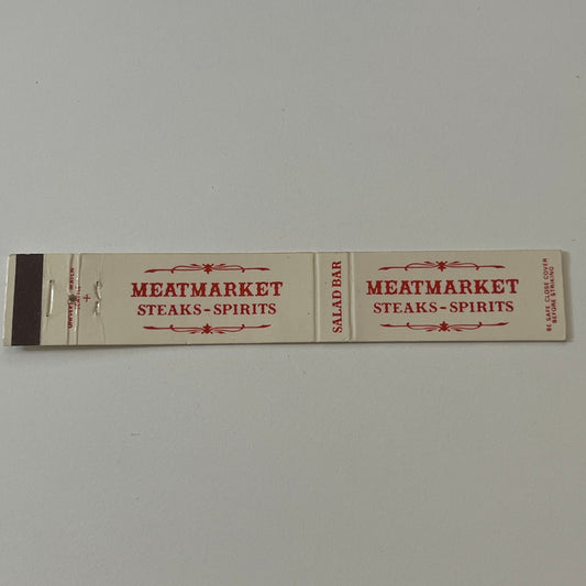 Meatmarket Steaks-Spirits Seattle, Lynwood Vintage Matchbook TB6-MB2-9