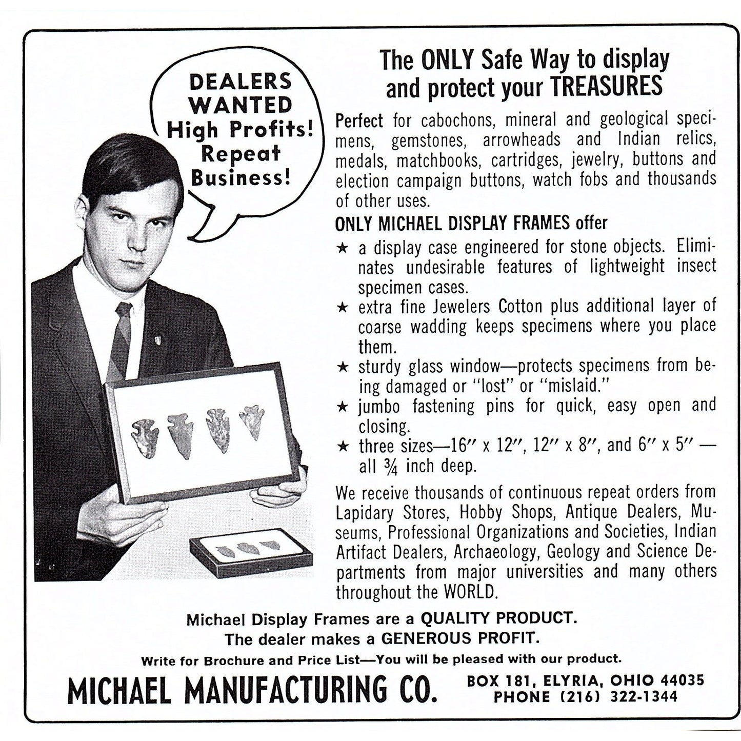 Michael Manufacturing Co Display Frames Elyria Ohio 1972 Ad AF8-H2