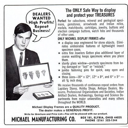 Michael Manufacturing Co Display Frames Elyria Ohio 1972 Ad AF8-H2