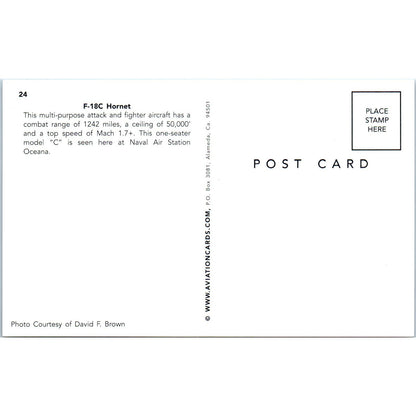 F-18C Hornet Vintage Postcard PC2