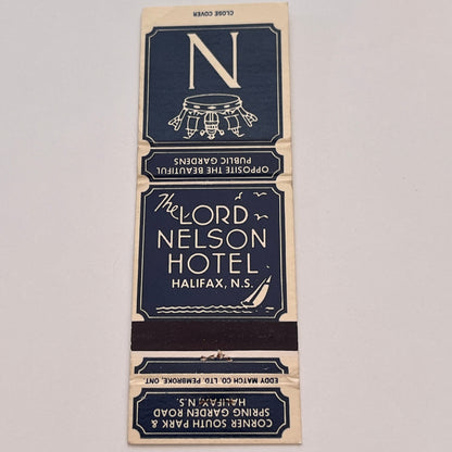 Lord Nelson Hotel Halifax Nova Scotia Vintage Matchbook Cover TB6-MB2-3