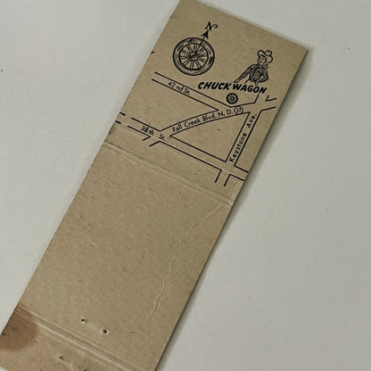 Chuck Wagon Restaurant Indianapolis IN Vintage Matchbook Cover MB8-6