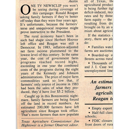 Re-Elect Nancy McDonald District 73 State Representative Texas 1984 Ad AF6-9