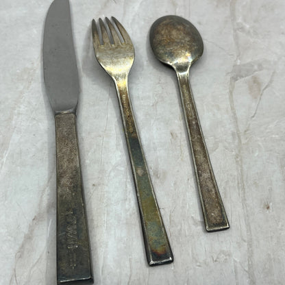 Vintage 3 Piece TWA Spoon Fork & Knife Silver Plate International Silver Co. TK3