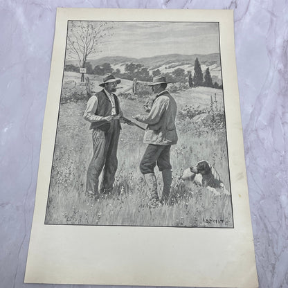 Getting Round the Old Man Hunting - Original 1904 A.B. Frost Art Print V14-3