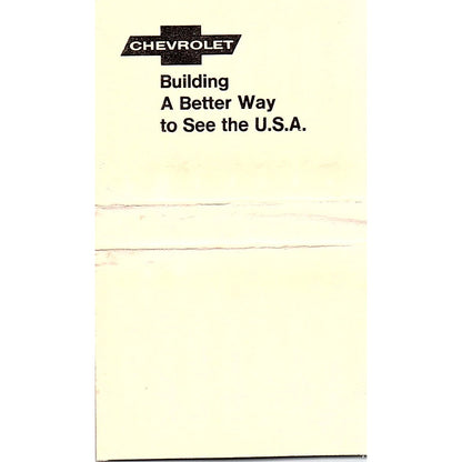 Ballweg Chevrolet-Olds Sauk City WI Vintage Matchbook TB6-MB2-12