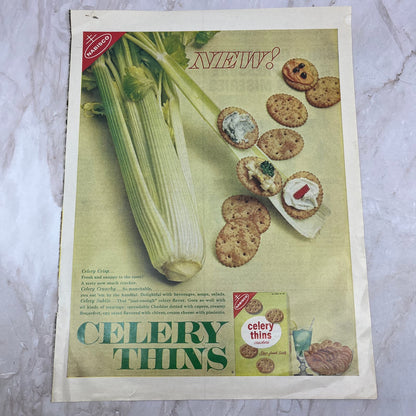 Nabisco Celery Thins Crackers 10x13 Magazine Advertisement FL6-7